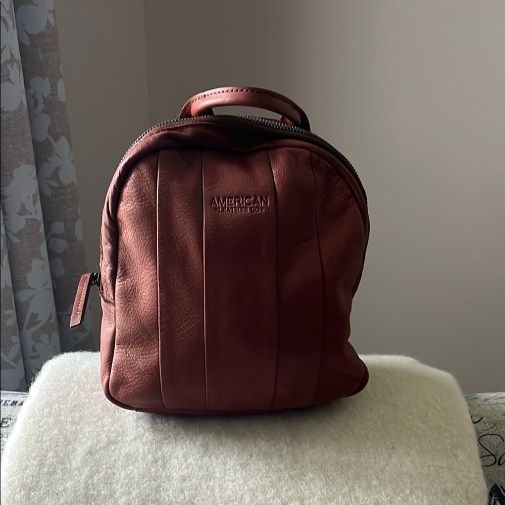 American Leather Co Leather Compact Backpack - Brown